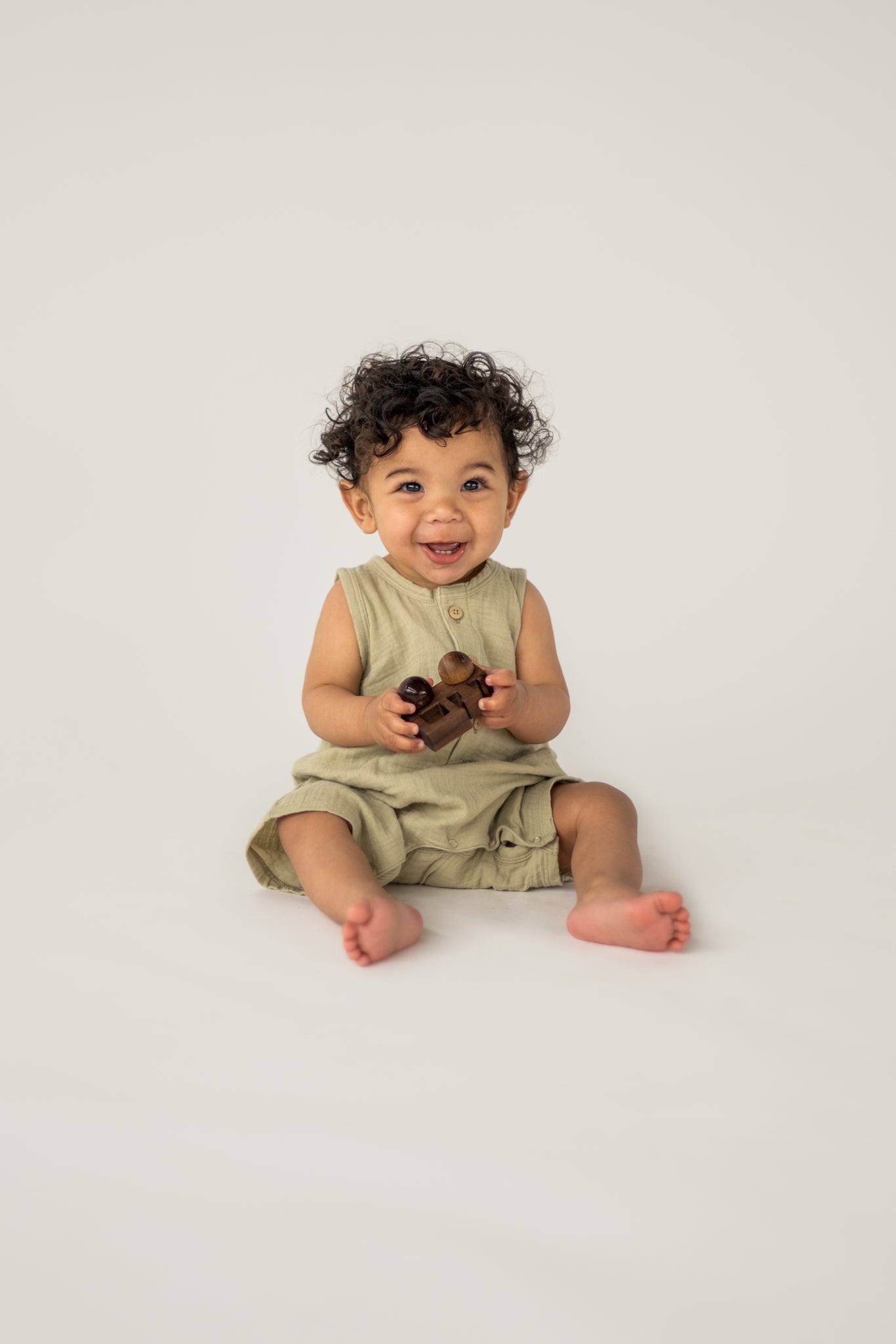 Sage Muslin Romper