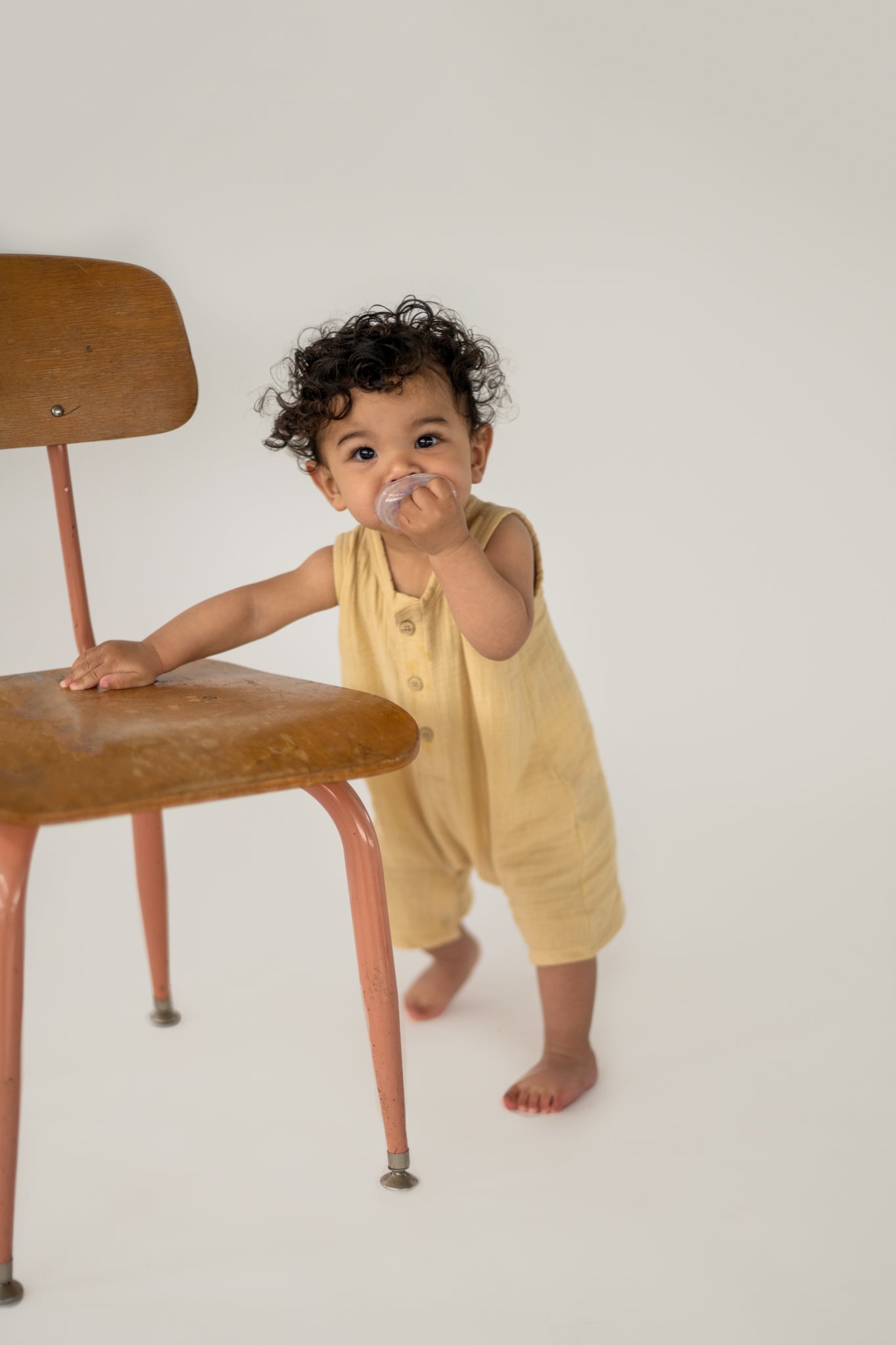 Buttermilk Muslin Romper