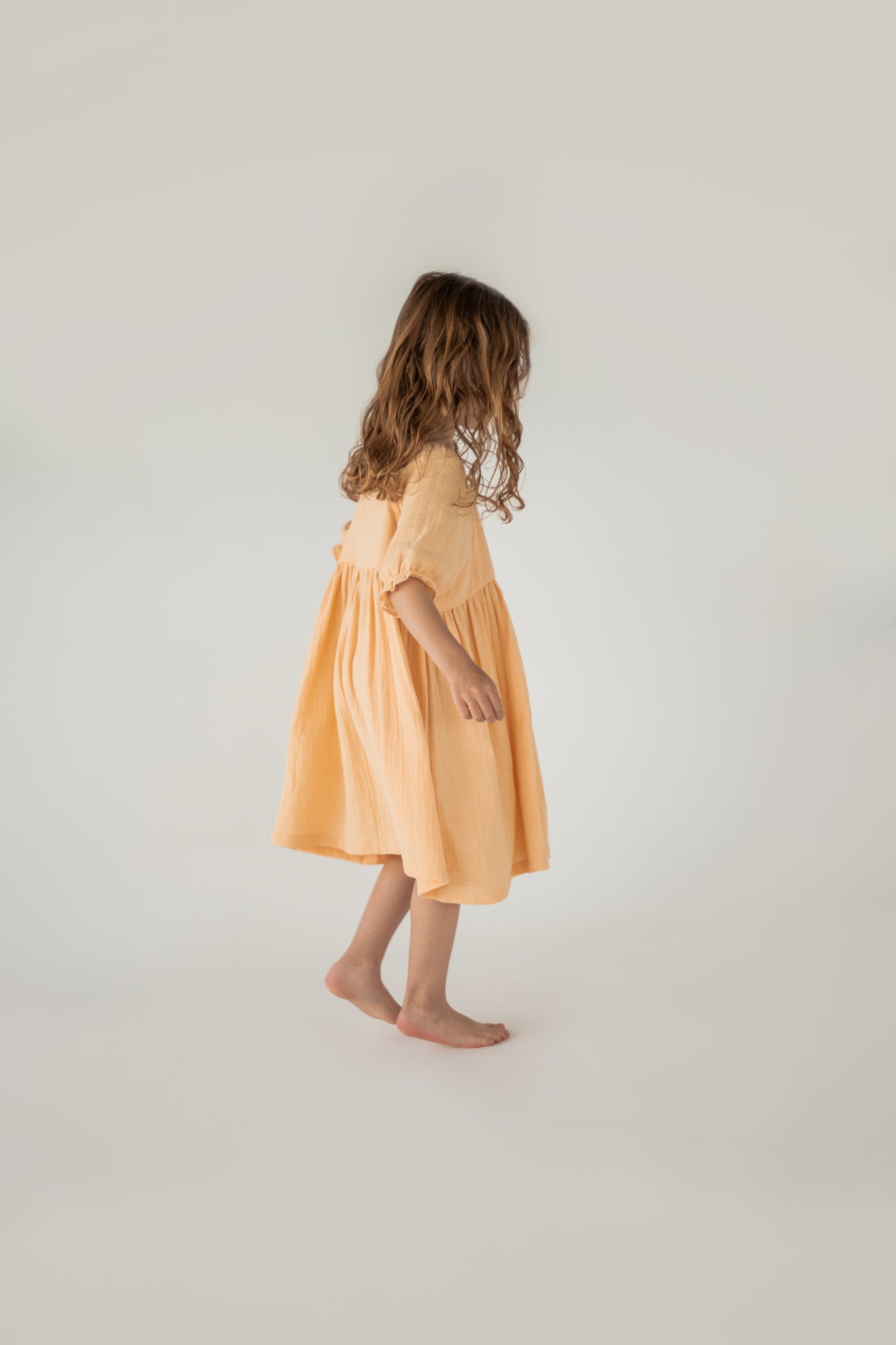 Salmon Muslin Dress