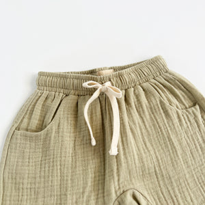 Sage Muslin Shorts