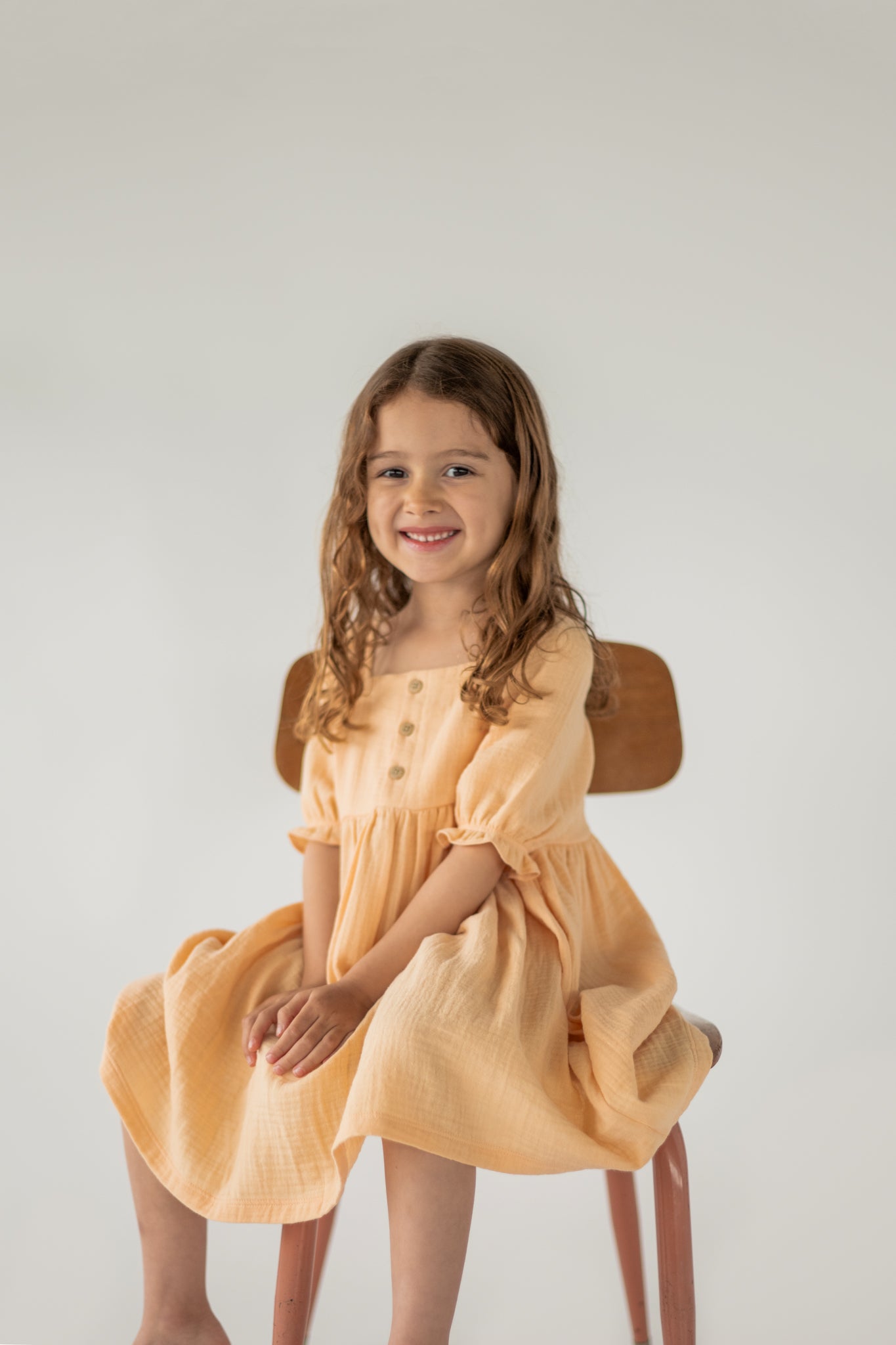 Salmon Muslin Dress 8/9Y Salmon Muslin Dress 8/9Y