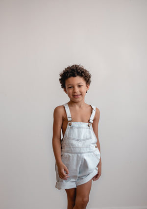 Light Wash Shortalls