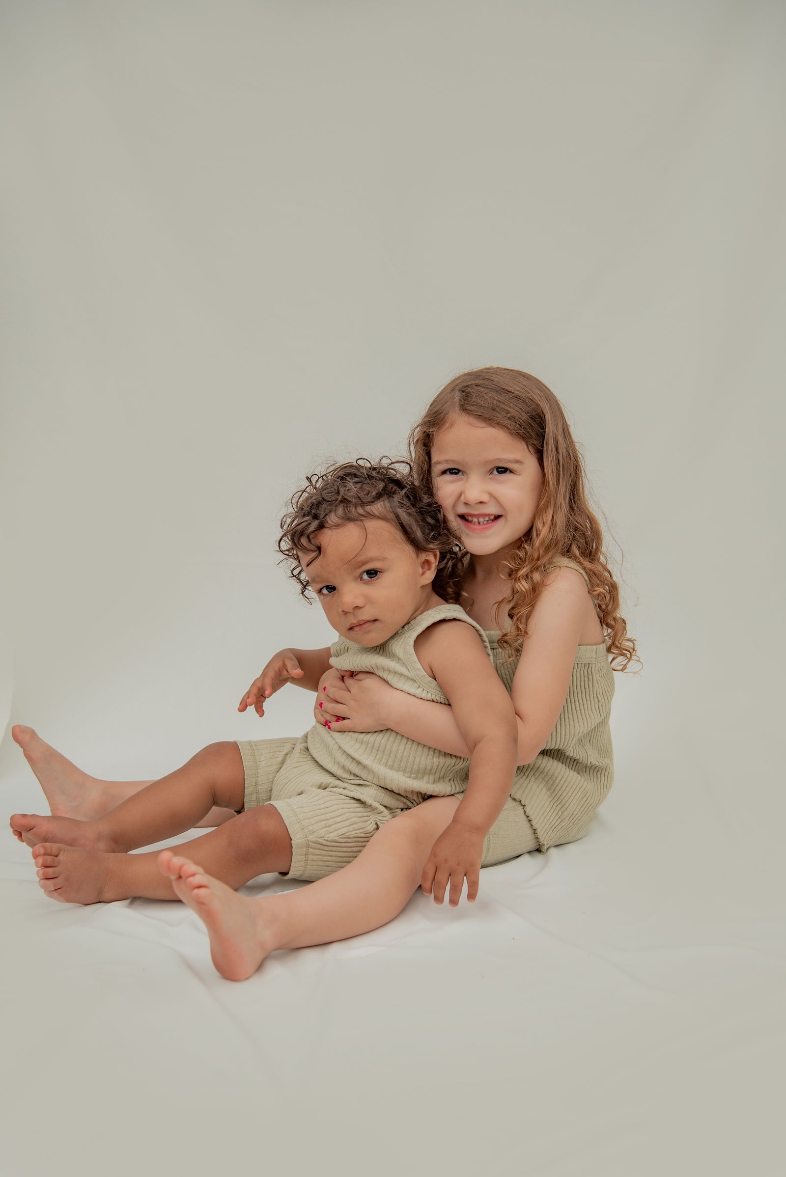 Light Olive Biker Shorts