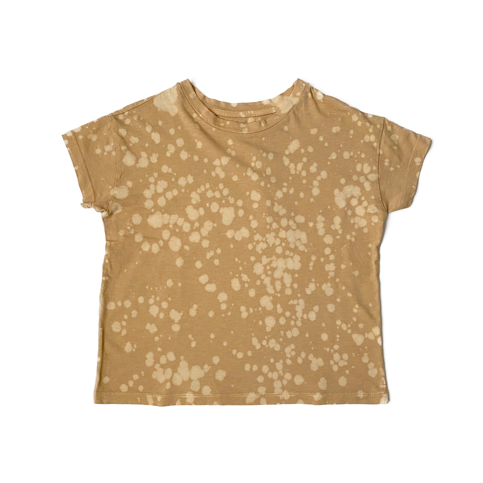 Bleach Splattered Tan Tee